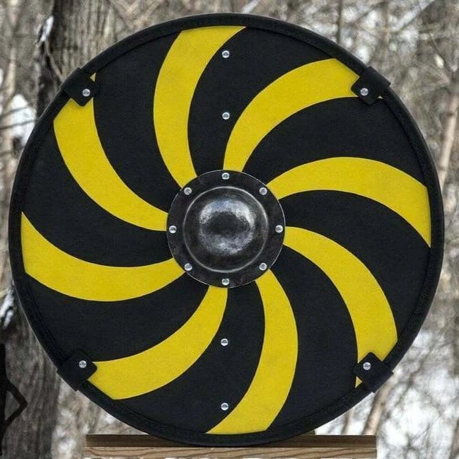 Gokstad Yellow and Black Smooth Viking Shield