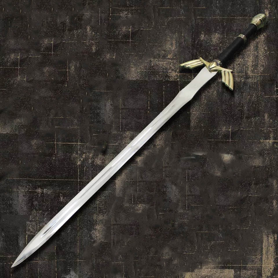 Hylian Eclipse Set: Black Gold Master Sword with Shield Replica