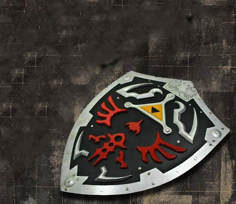 Hylian Eclipse Set: Black Gold Master Sword with Shield Replica
