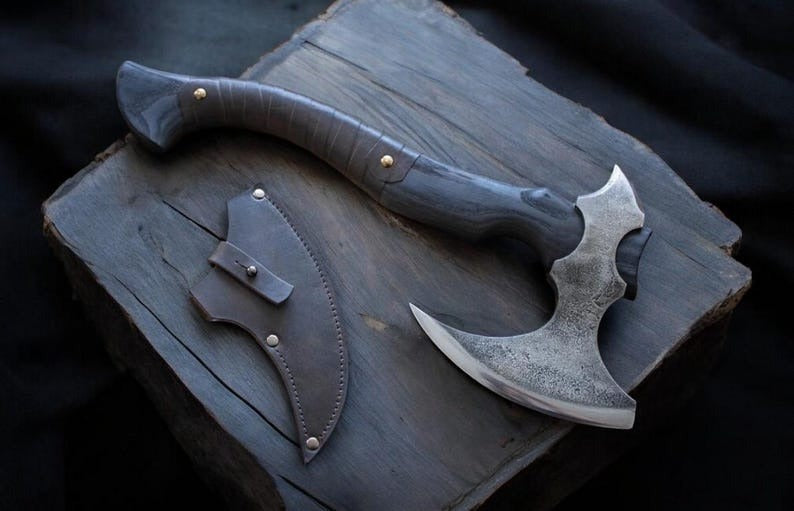 Norse Bearded Viking Axe – Forged Battle Axe for Warriors