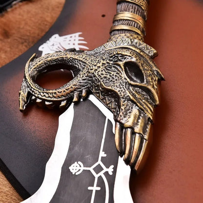God of War Blades of Chaos Replica – Twin Metal Swords with Brass Handles
