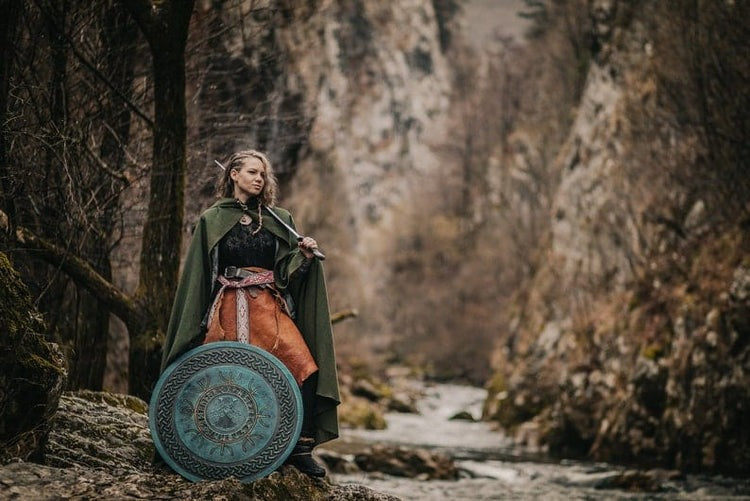 Odin's Raven Huginn and Muninn Viking Shield