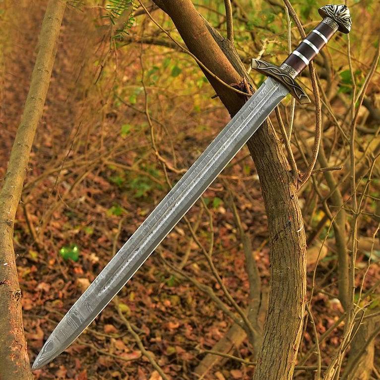 Handmade Damascus Steel Premium Edition Northmen Style Viking Sword