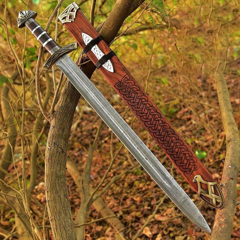 Handmade Damascus Steel Premium Edition Northmen Style Viking Sword