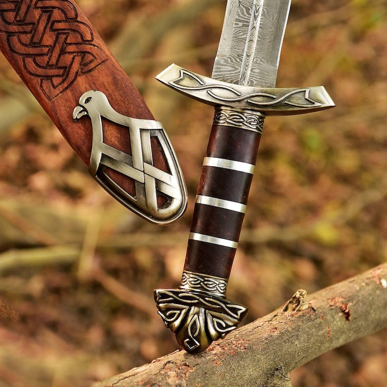 Handmade Damascus Steel Premium Edition Northmen Style Viking Sword