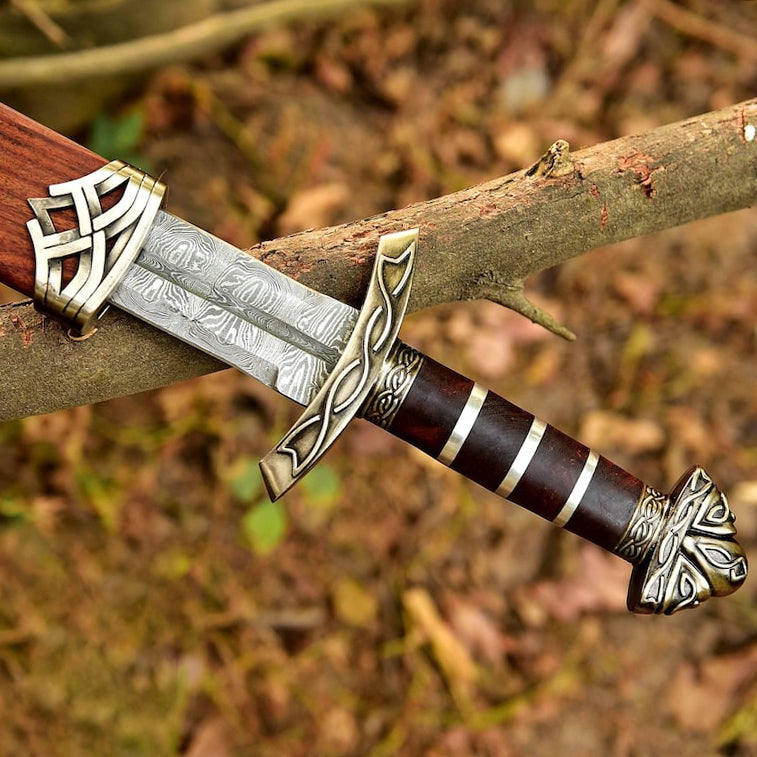 Handmade Damascus Steel Premium Edition Northmen Style Viking Sword