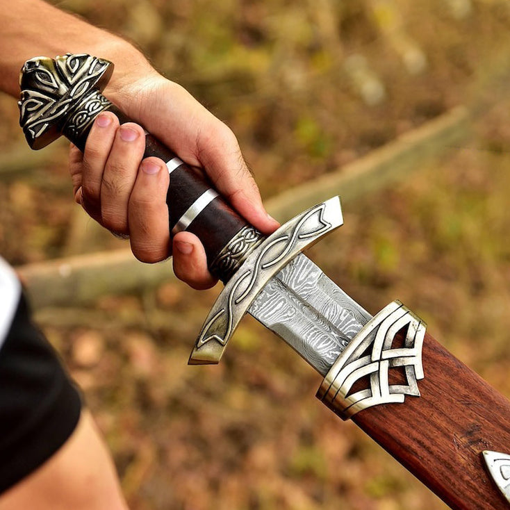 Handmade Damascus Steel Premium Edition Northmen Style Viking Sword