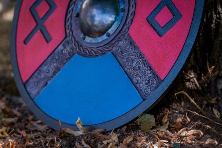 Runes Engraved Viking Shield – Norse Heritage and Ancestral Power