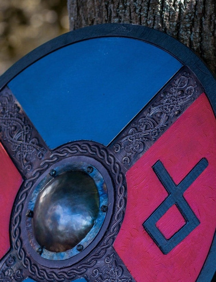 Runes Engraved Viking Shield – Norse Heritage and Ancestral Power