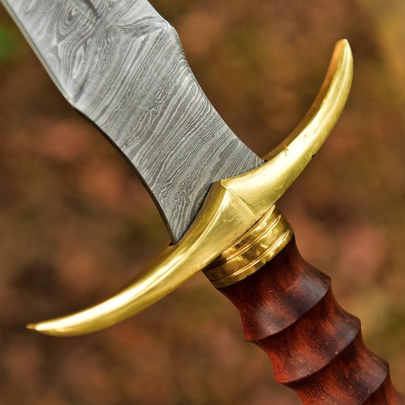 Hand-Forged Damascus Steel Sword | Medieval Larp Sword