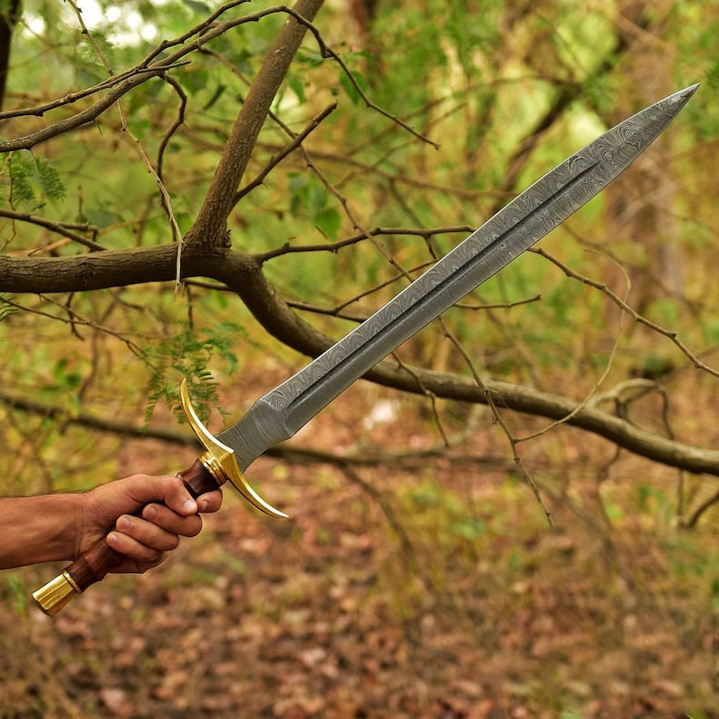 Hand-Forged Damascus Steel Sword | Medieval Larp Sword