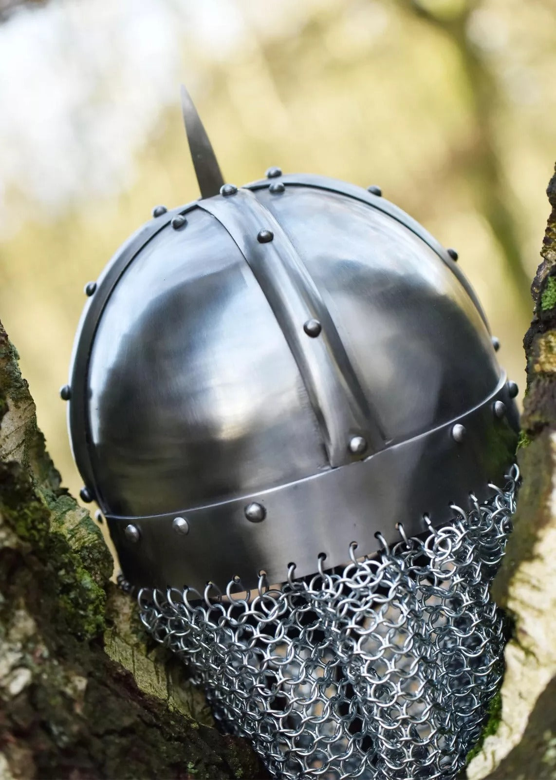 Viking Helmet with Chainmail Aventail – Authentic Norse Warrior Battle Gear