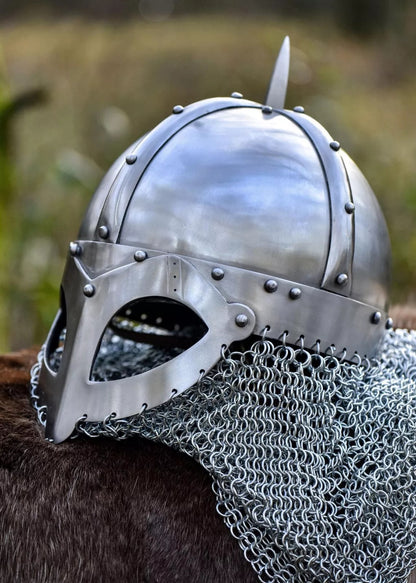 Viking Helmet with Chainmail Aventail – Authentic Norse Warrior Battle Gear