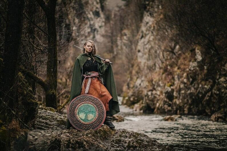 Yggdrasil Norse Tree Design Viking Shield - Carved Viking Shield