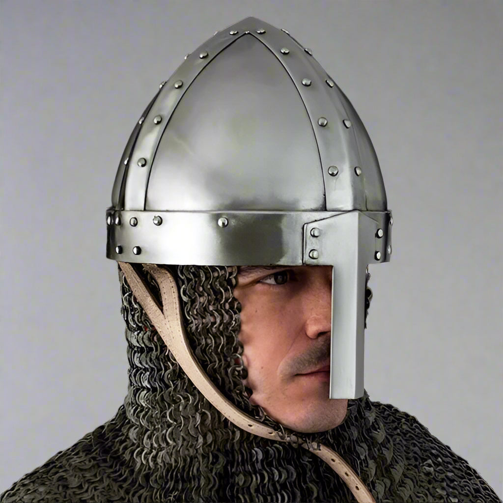 Peaked Viking Norman Nasal Helmet – Medieval Warrior Armor