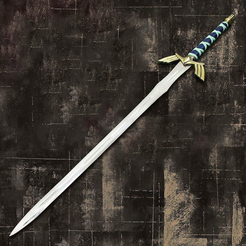 Zelda Replica Set: Sky Blue Master Sword with Collector’s Shield