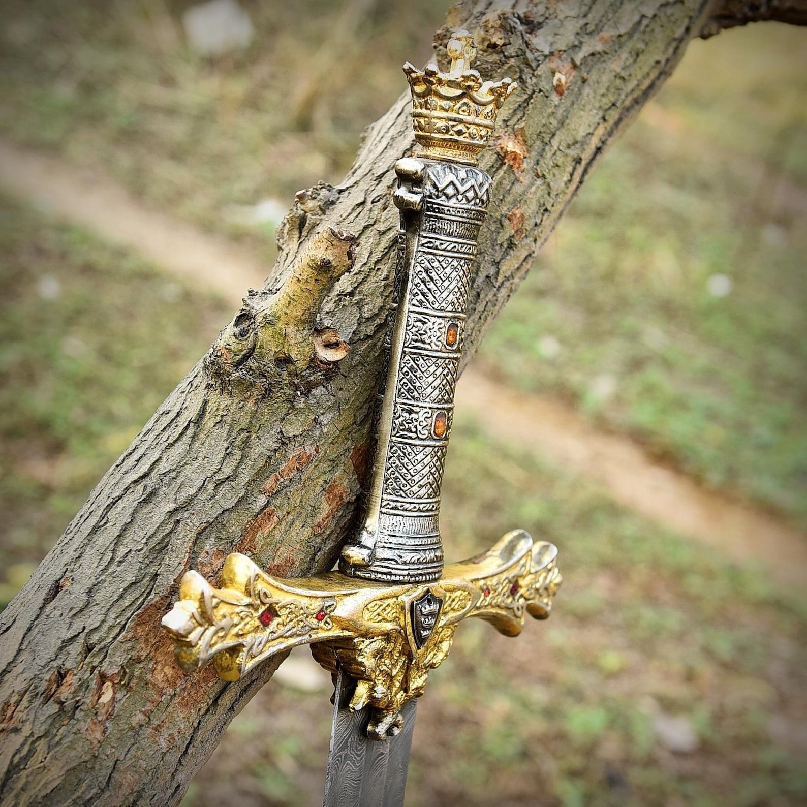 King Arthur Damascus Steel Medieval Collectable Gift Sword