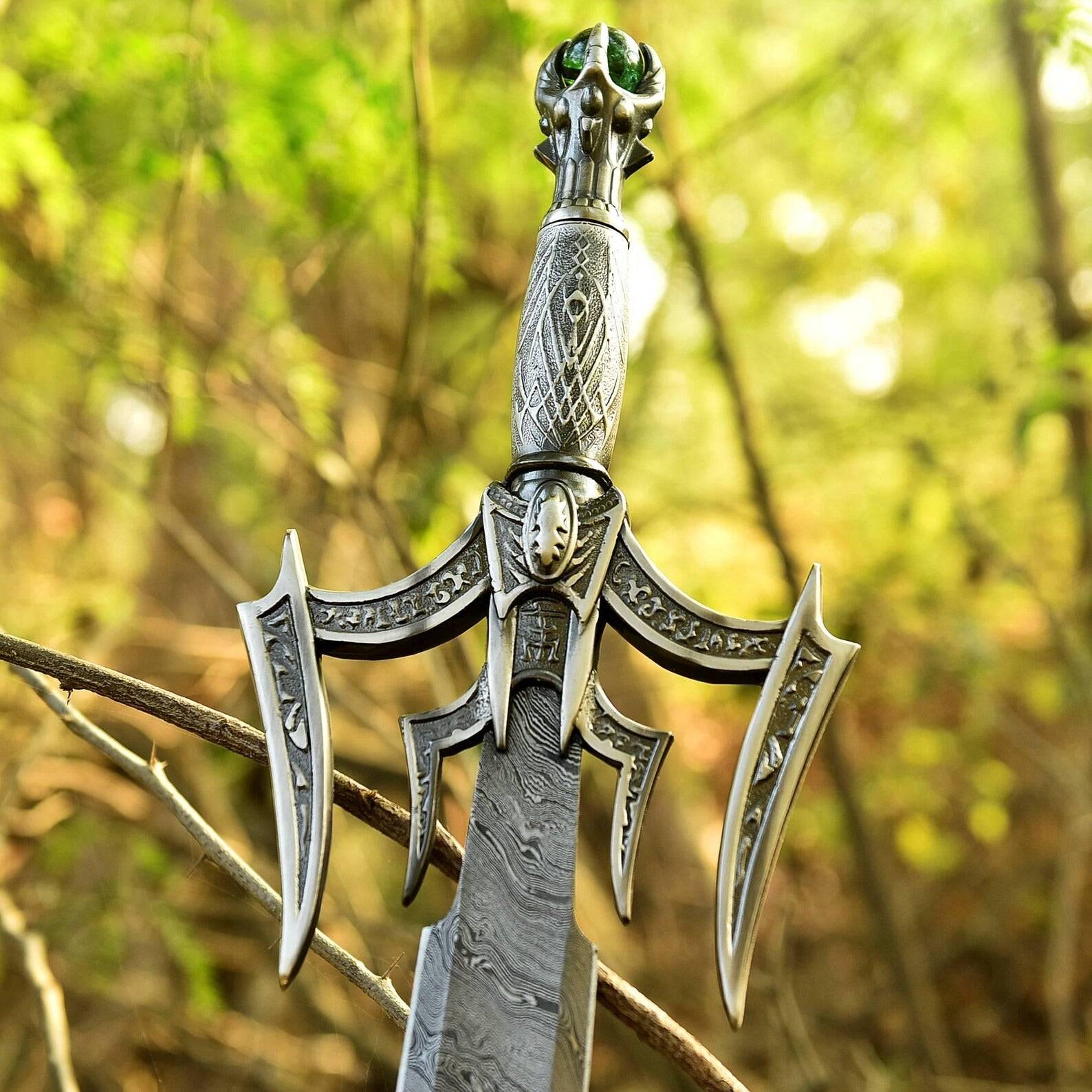 Medieval Long Sword – Hand Forged Damascus Steel Viking Blade