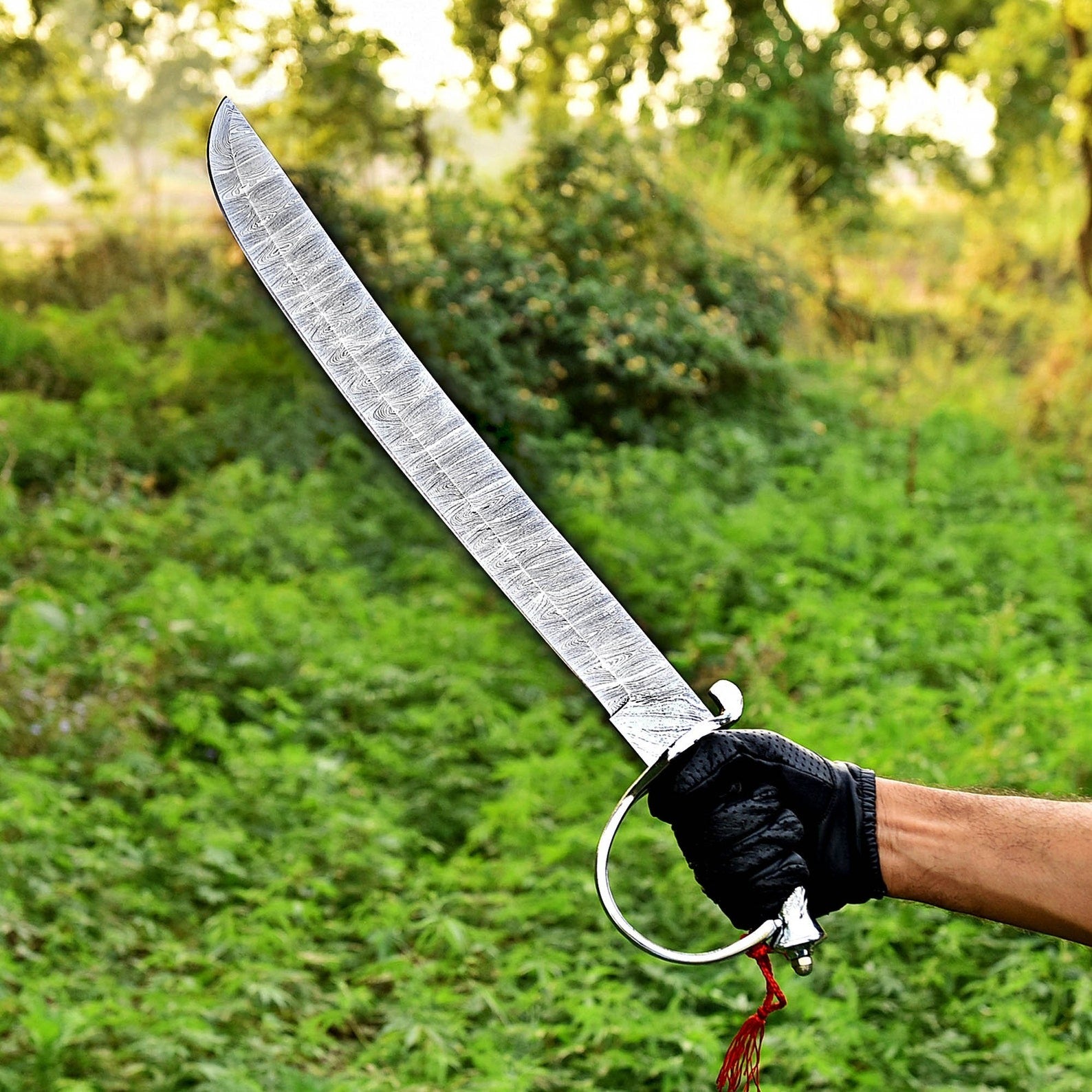 Handcrafted Damascus Steel Cutlass – Viking Buster Sword Design