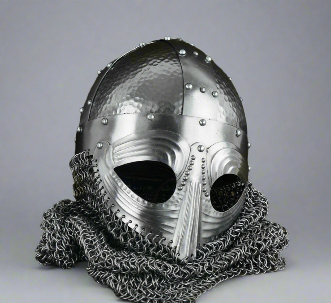 Viking Helmet with Chainmail - Norse Warrior Armor